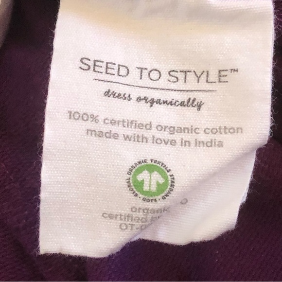 Seed to Style Organic Cotton French Terry Jogger Dark Purple XXS - Picture 7 of 7